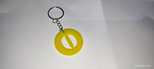 Llavero Circular de Metacrilato con Inicial