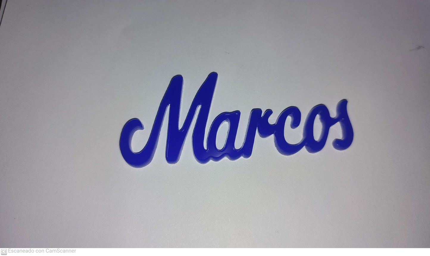 Marcasitios de Metacrilato con Nombre