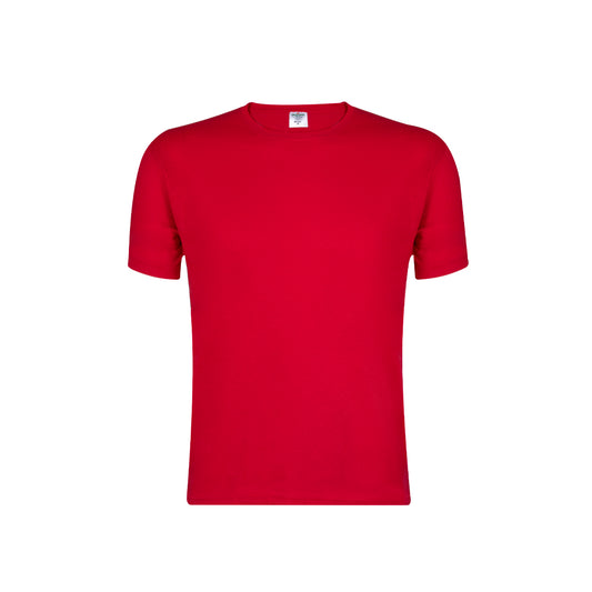 Camiseta adulto roja 100% algodón 180g/m² vista frontal