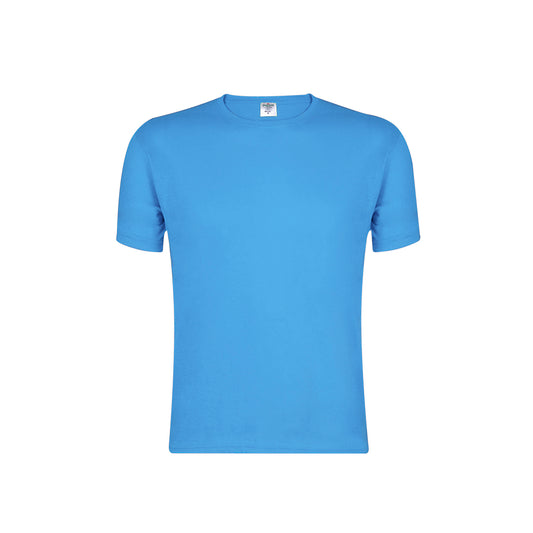 Camiseta adulto azul cielo 100% algodón 180g/m² vista frontal
