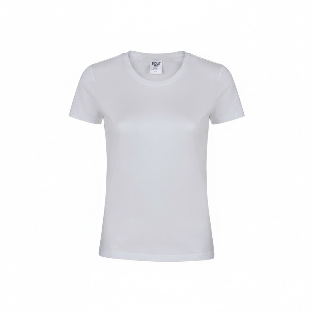 Camiseta mujer gris 100% algodón 180g/m² vista frontal