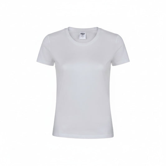 Camiseta mujer gris 100% algodón 180g/m² vista frontal