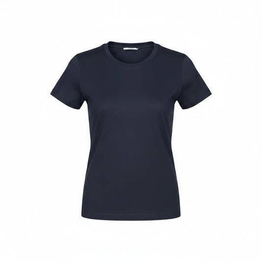 Camiseta mujer azul marino oscuro 100% algodón 180g/m² vista frontal