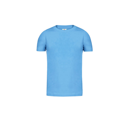 Camiseta niños unisex azul claro 100% algodón 150g/m² vista frontal