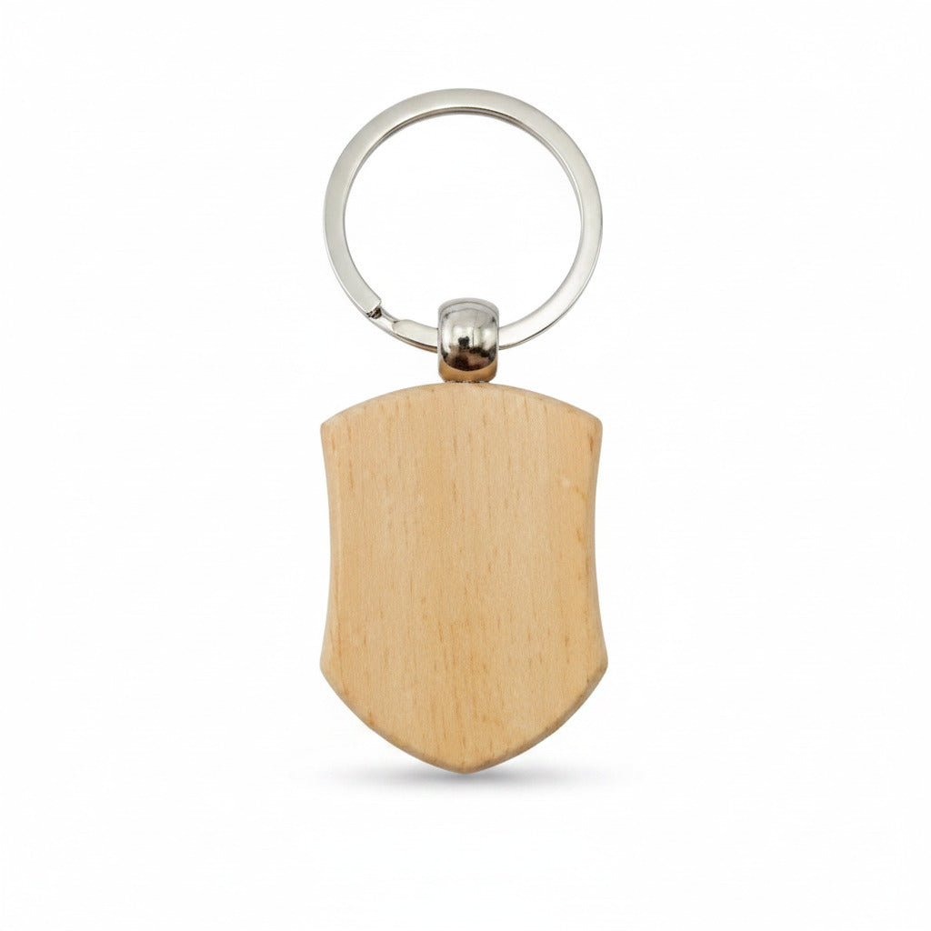 Llavero Escudo de Madera Personalizado
