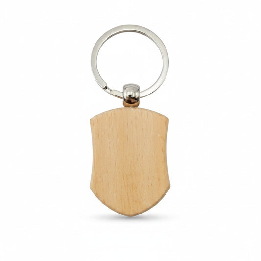 Llavero Escudo de Madera Personalizado
