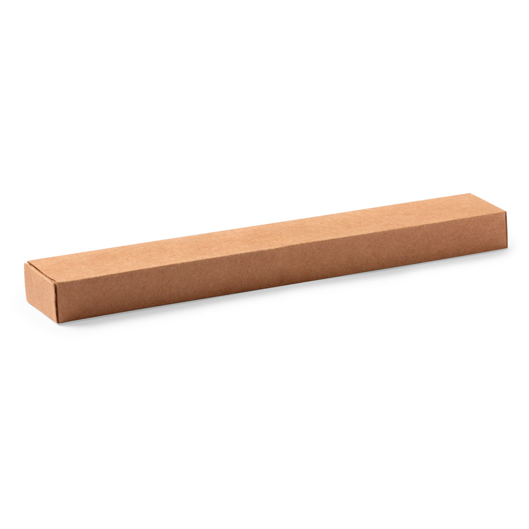 Abanico nature cerrado con caja de presentación kraft
