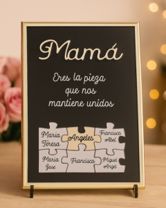 Cuadro Puzzle Mamá Personalizado con Nombres