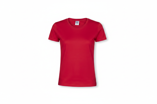 Camiseta mujer roja sin modelo